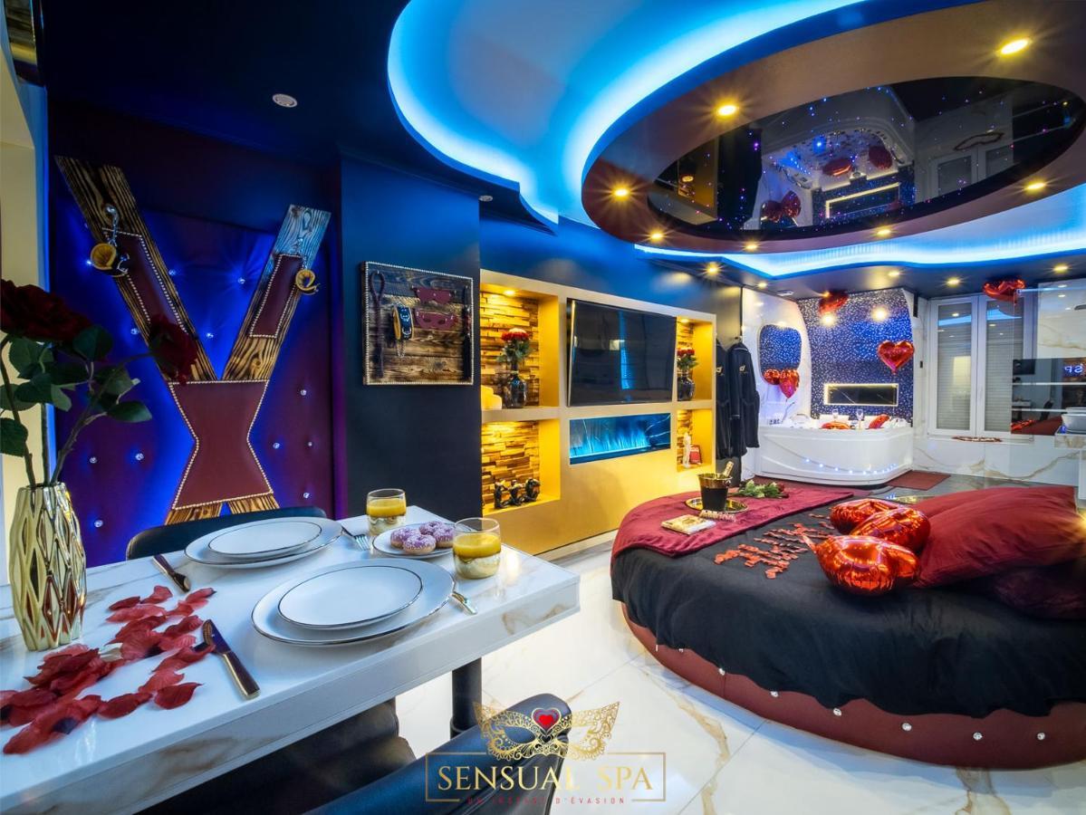 Sensual Spa- Love Room Jacuzzi Hammam Terrasse Nancy Bagian luar foto